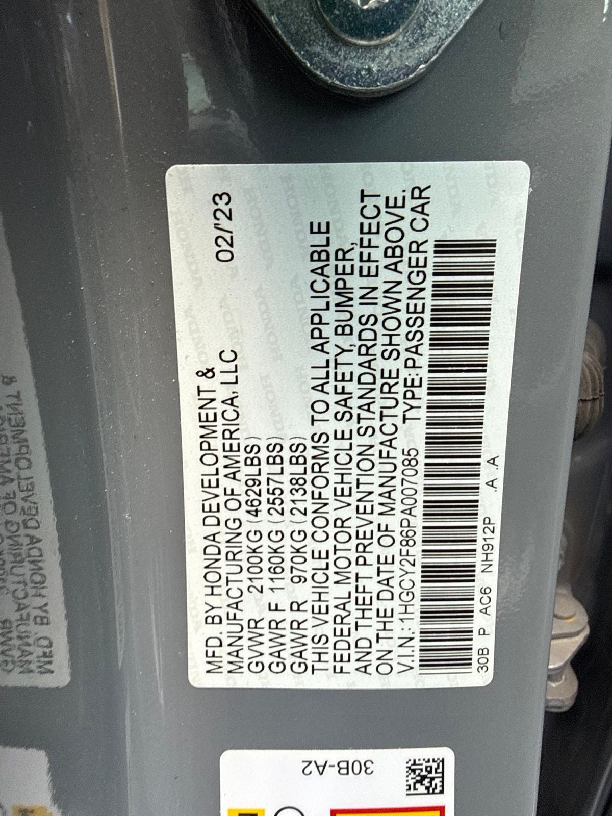 2023 Honda Accord Hybrid Touring