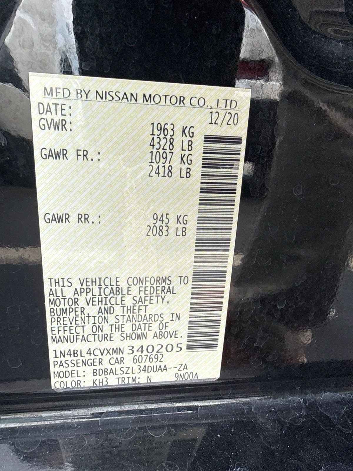 2021 Nissan Altima 2.5 SR