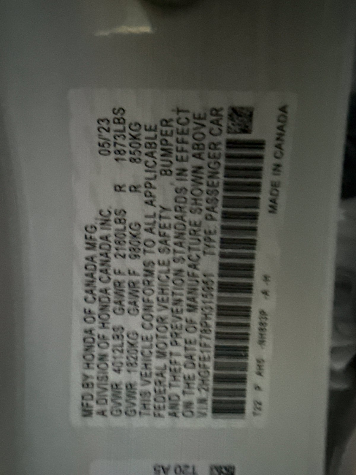 2023 Honda Civic EX