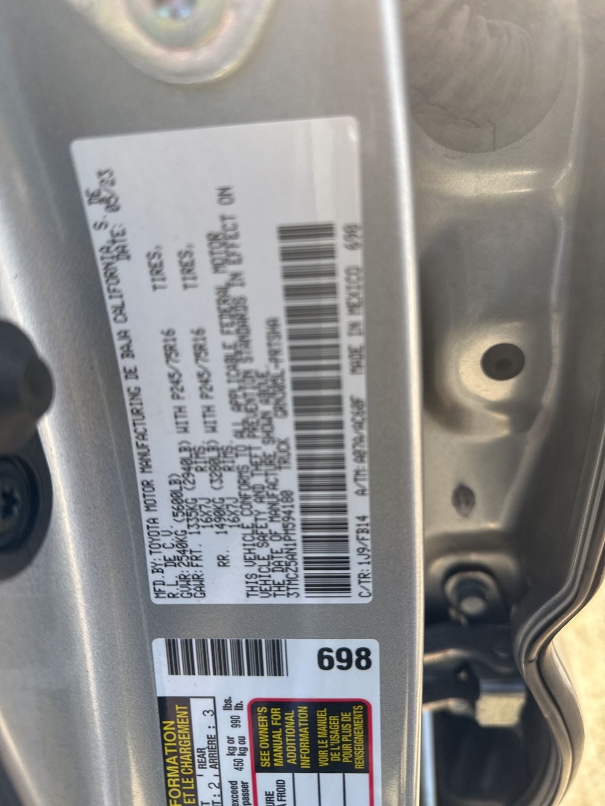 2023 Toyota Tacoma SR V6