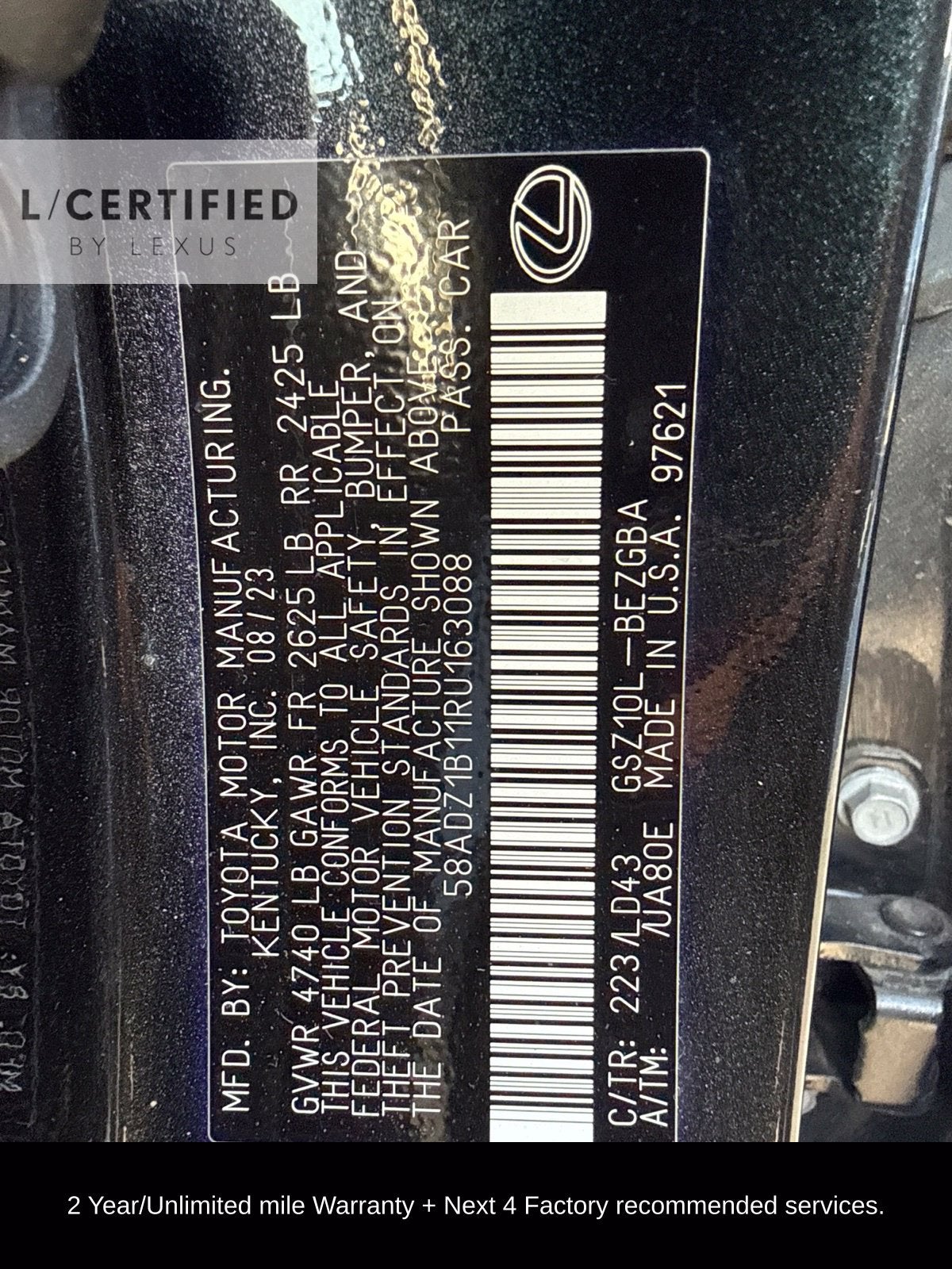 2024 Lexus ES 350