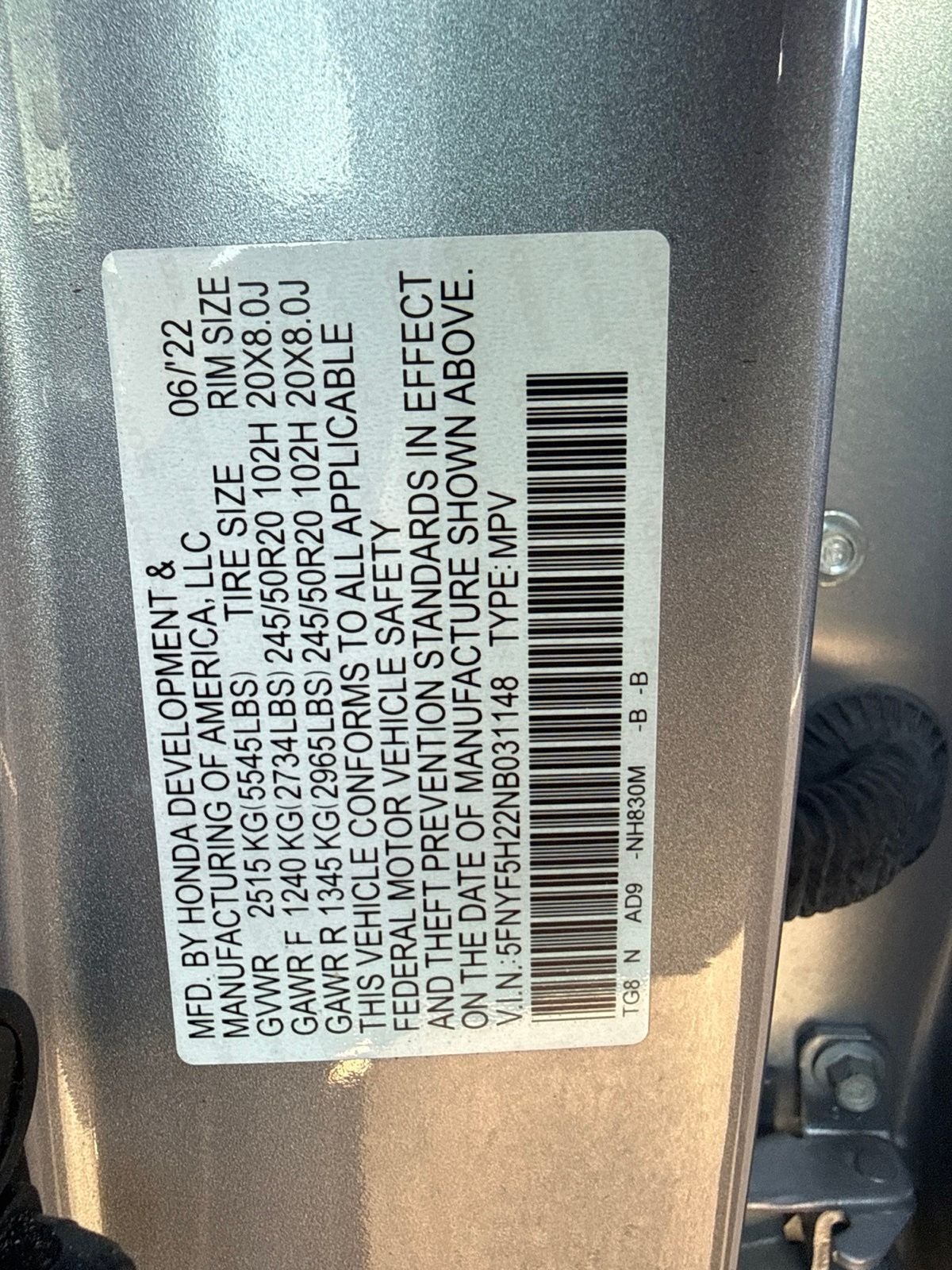 2022 Honda Pilot Special Edition