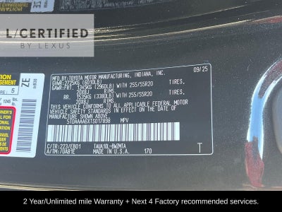 2026 Lexus TX 350 Luxury