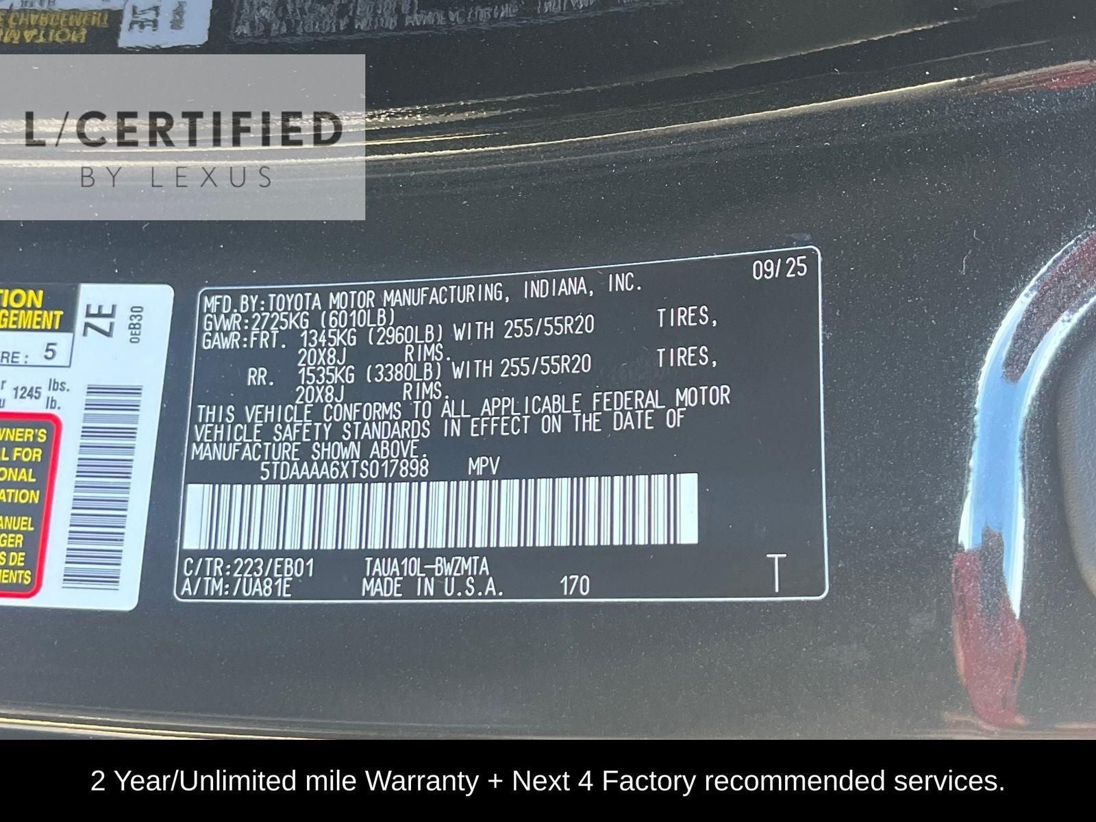 2026 Lexus TX 350 Luxury