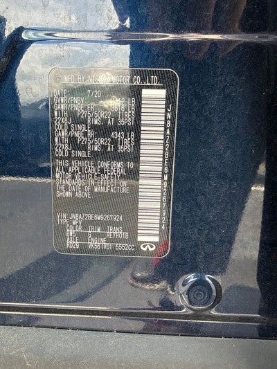 2021 INFINITI QX80 Sensory