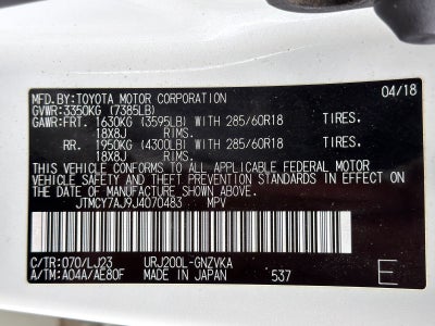 2018 Toyota Land Cruiser Base