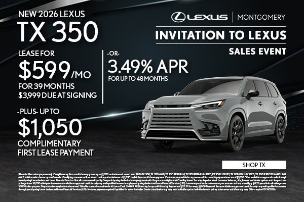 NEW 2026 LEXUS TX 350